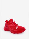 Sloan Knit Upper Sneaker with Platform Sole Red, RED, hi-res
