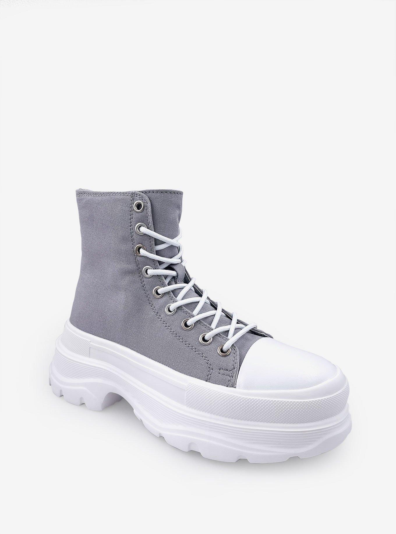 Belle High Top Platform Sneaker Grey, , hi-res