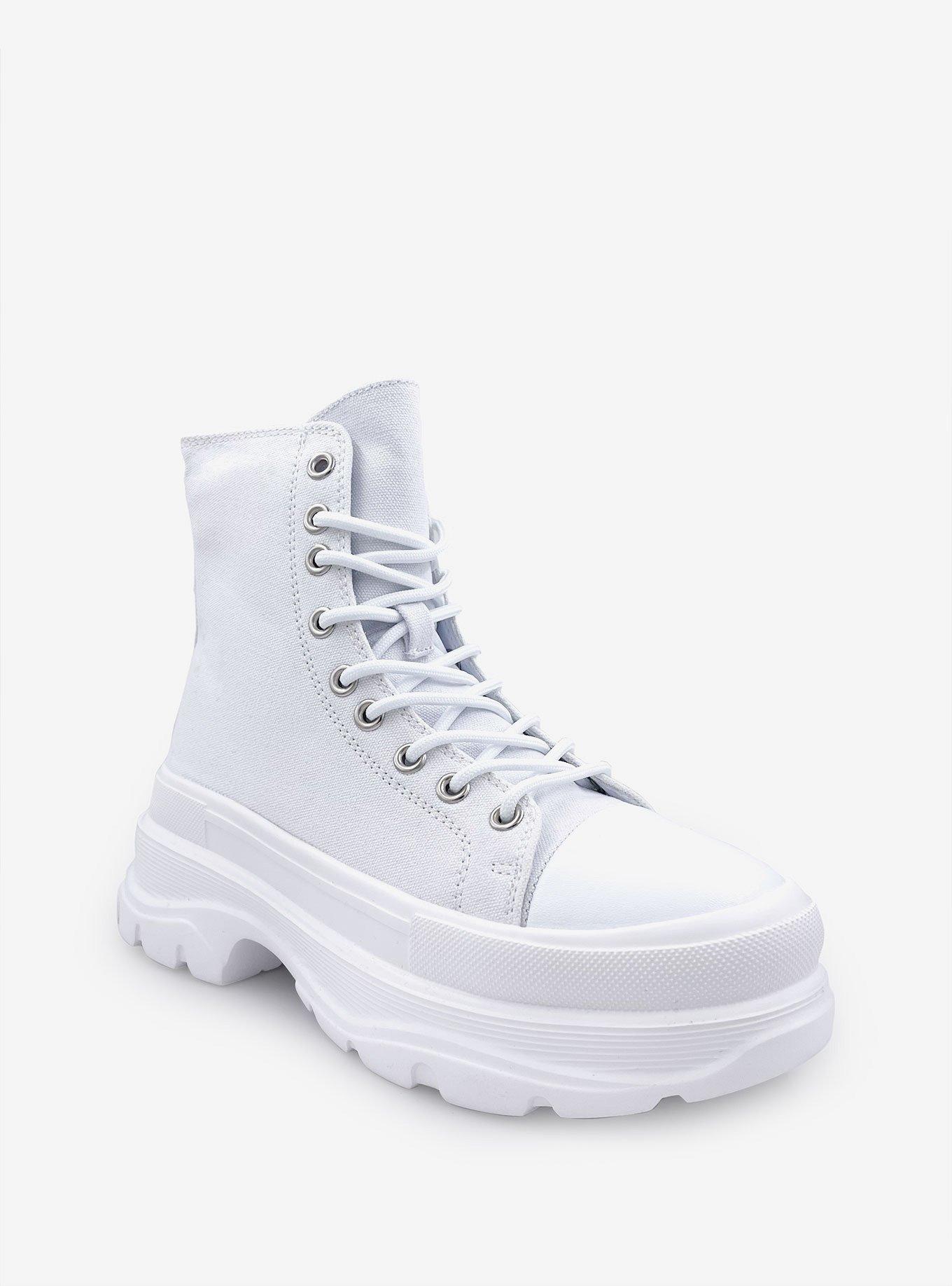 Belle High Top Platform Sneaker White, BRIGHT WHITE, hi-res