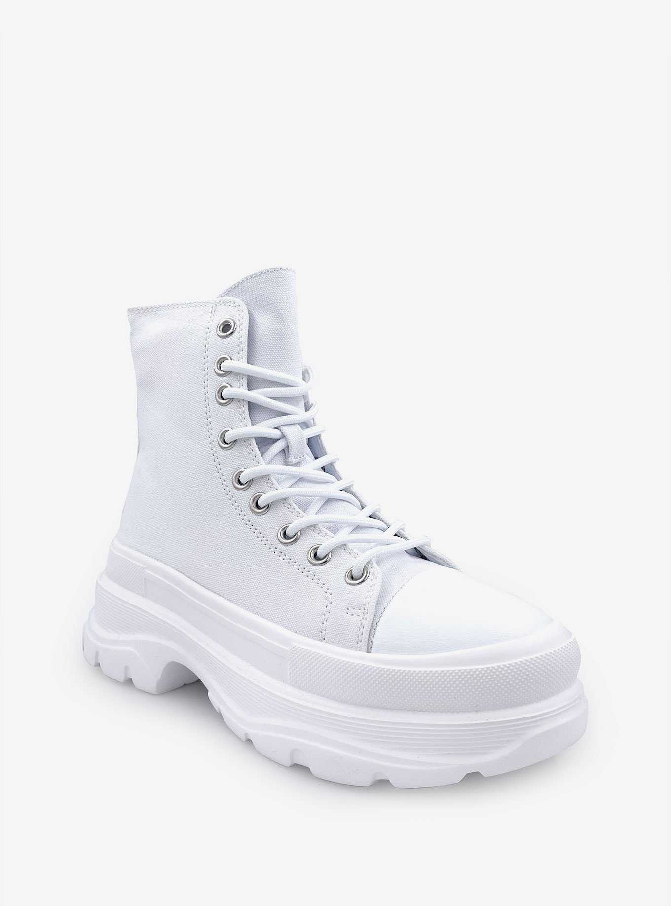 Belle High Top Platform Sneaker White, , hi-res