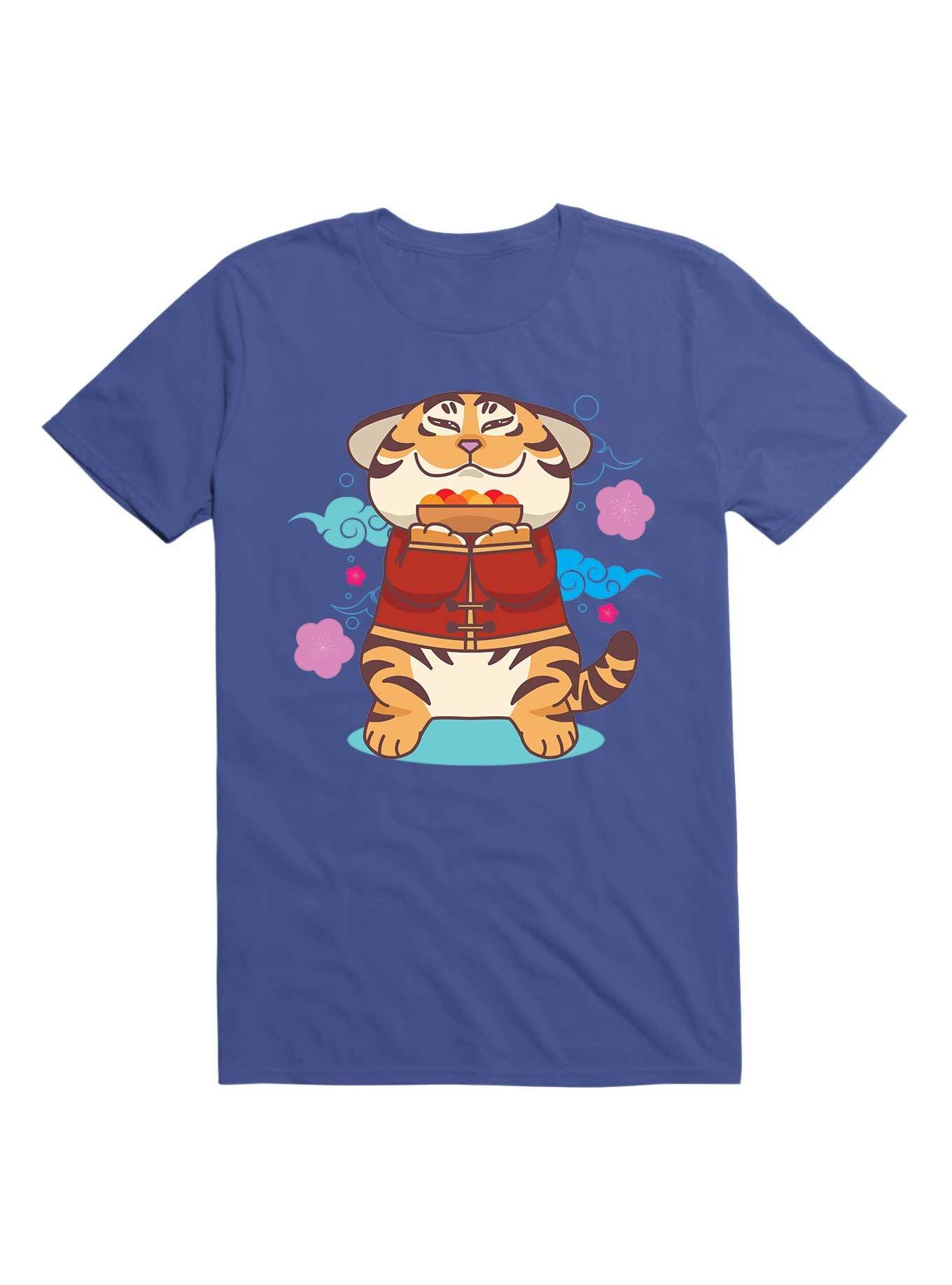 Kawaii Tiger Chinese New Year Costume T-Shirt, ROYAL, hi-res