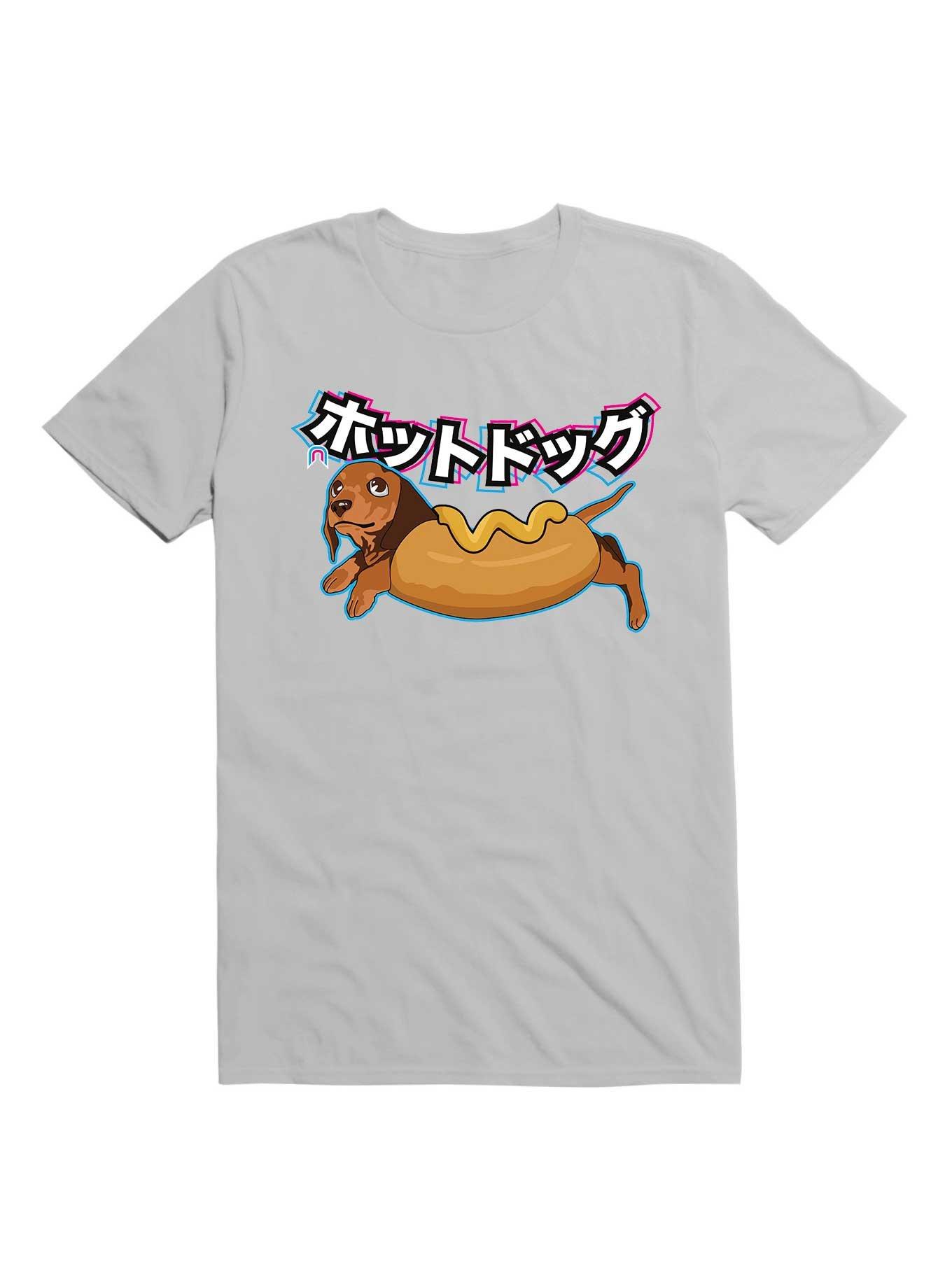 Kawaii Dachshund Hot Dog Costume T-Shirt, ICE GREY, hi-res
