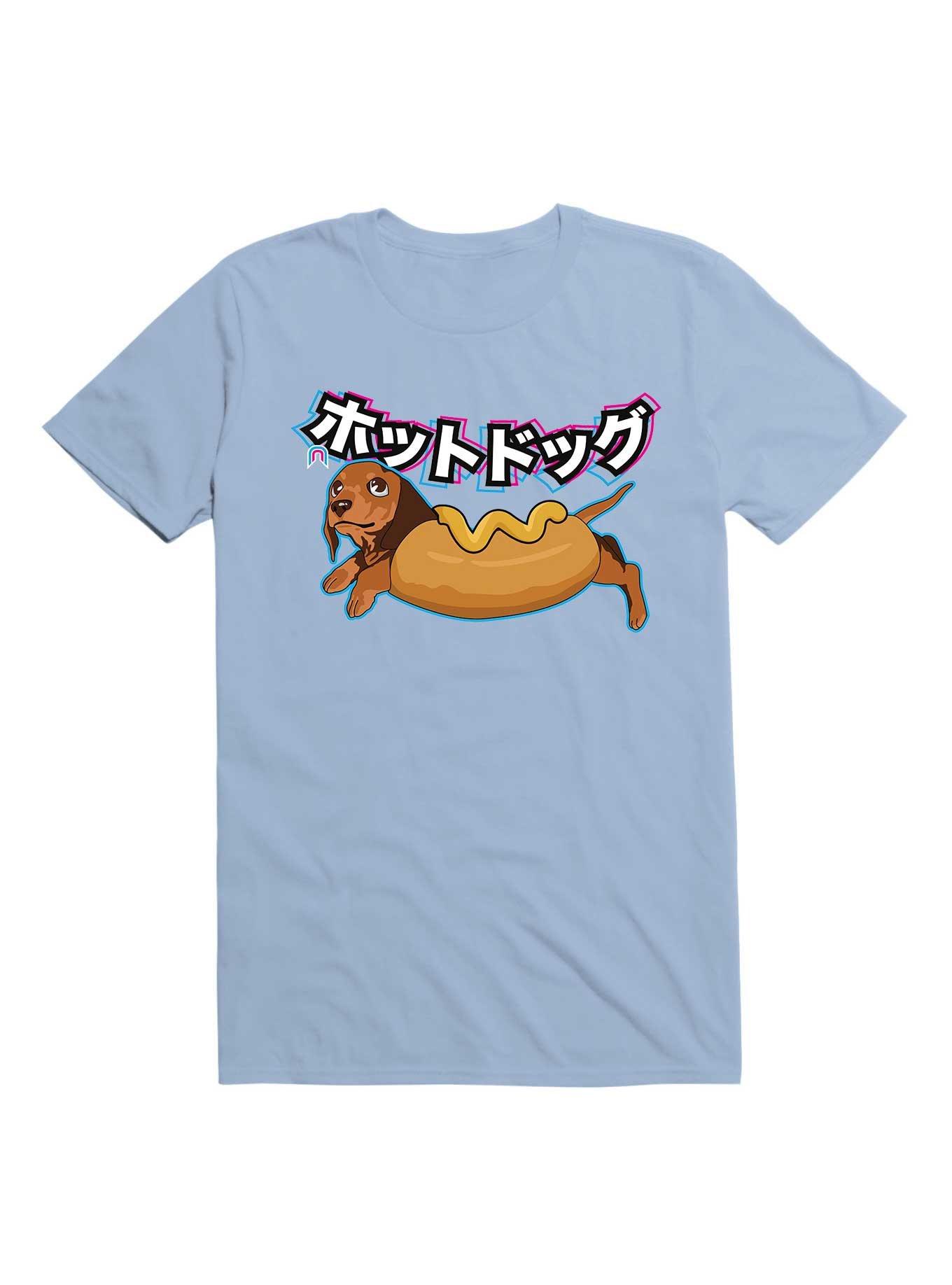 Kawaii Dachshund Hot Dog Costume T-Shirt, LIGHT BLUE, hi-res