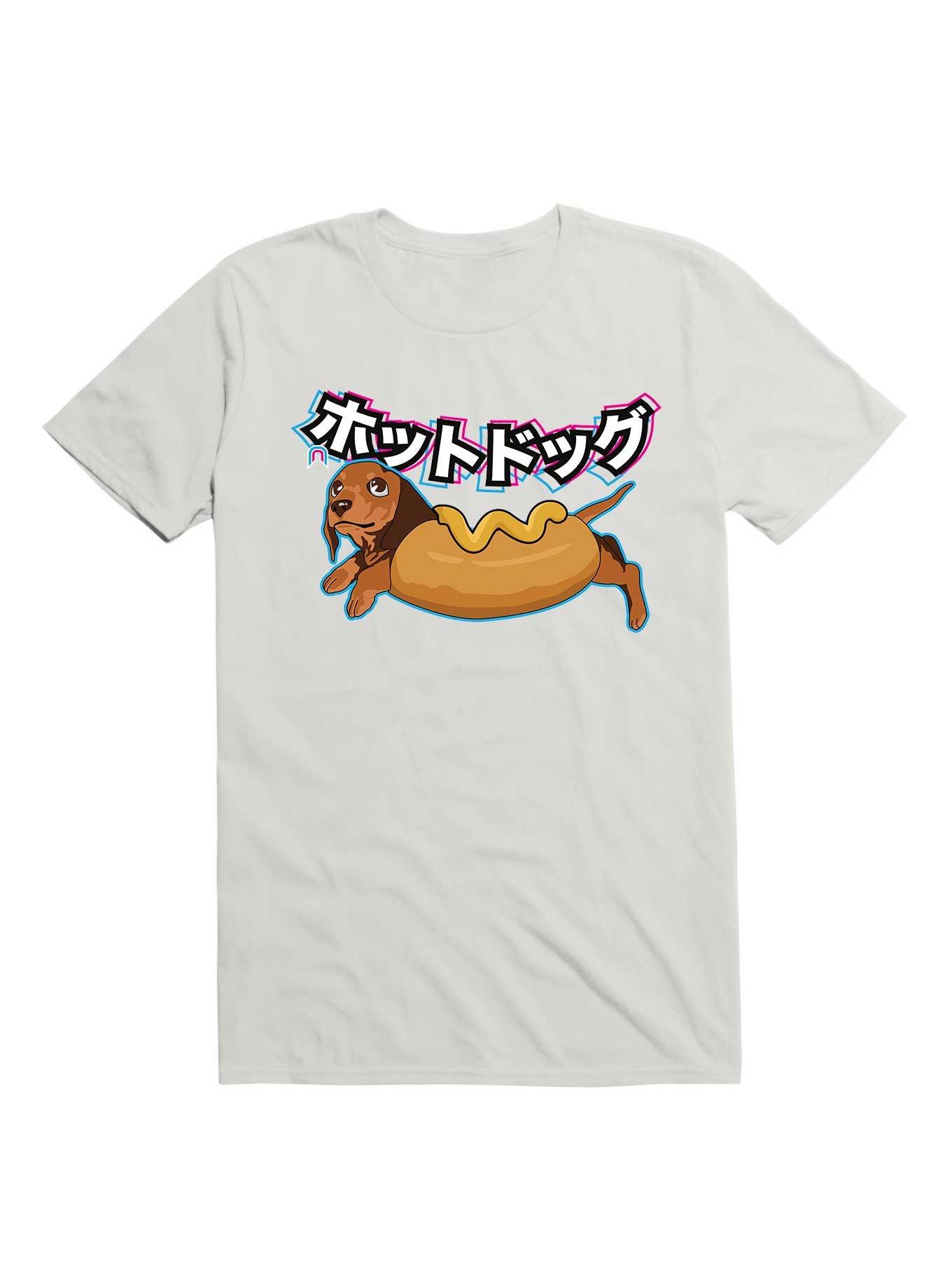 Kawaii Dachshund Hot Dog Costume T-Shirt, WHITE, hi-res