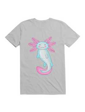 Kawaii Cyan Axolotl T-Shirt, , hi-res