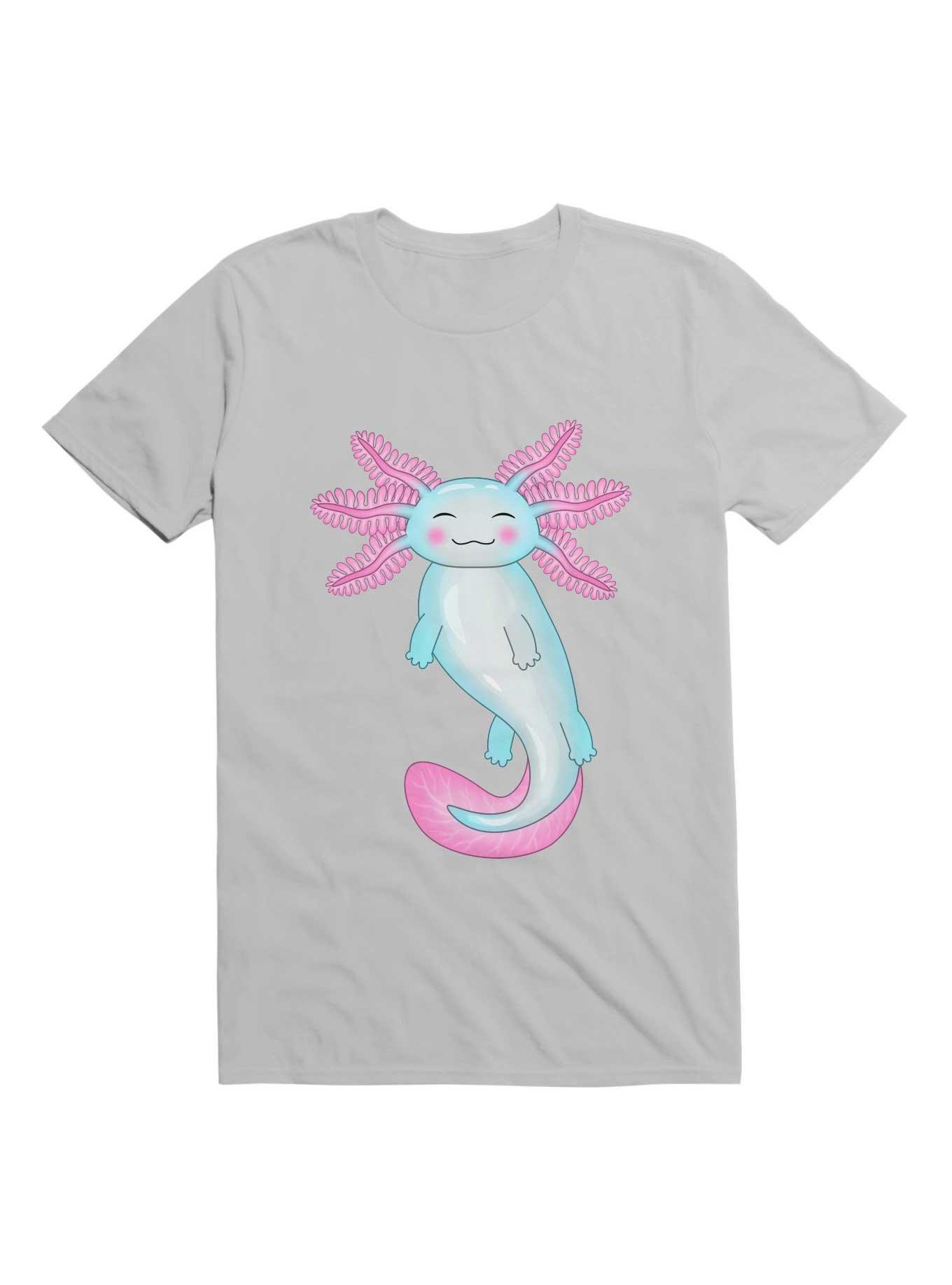 Kawaii Cyan Axolotl T-Shirt, , hi-res