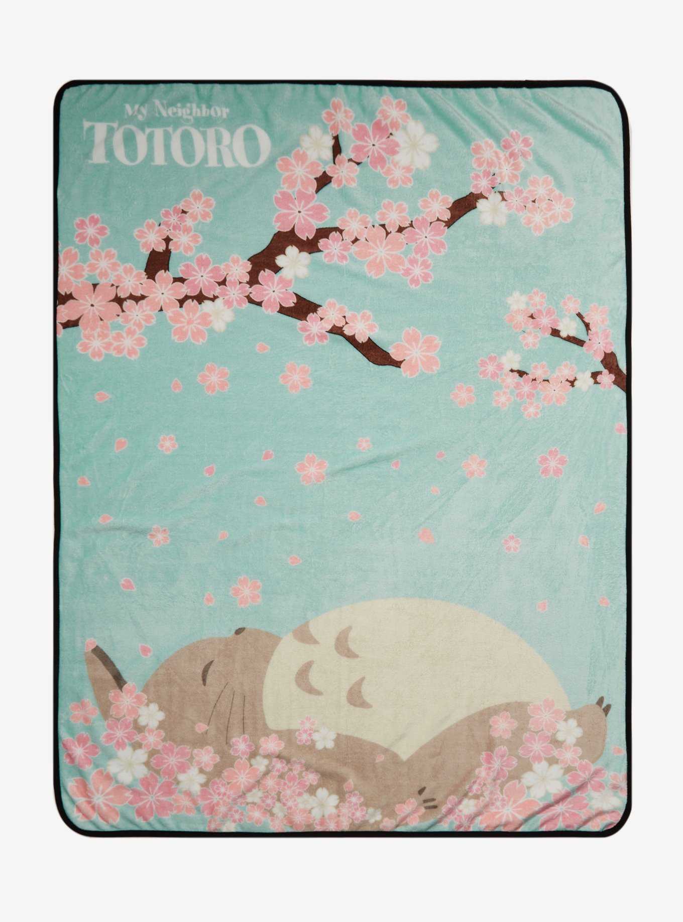 Studio Ghibli My Neighbor Totoro Sleepy Cherry Blossoms Fleece Throw - BoxLunch Exclusive, , hi-res