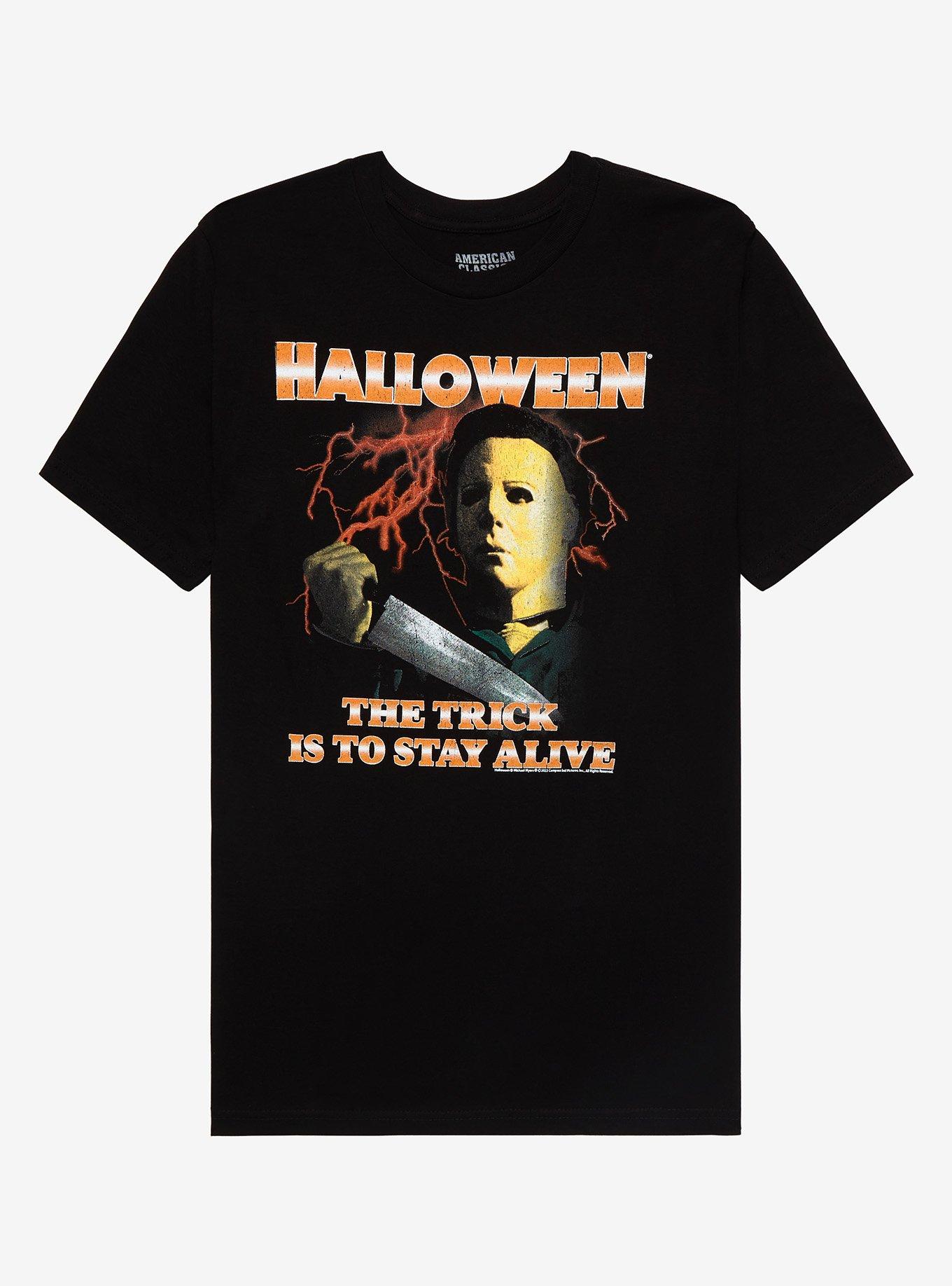 Halloween Michael Myers Trick T-Shirt, BLACK, hi-res