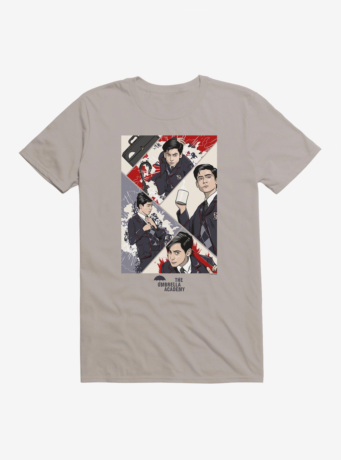 The Umbrella Academy Number Five Comic T-Shirt, LIGHT GREY, hi-res