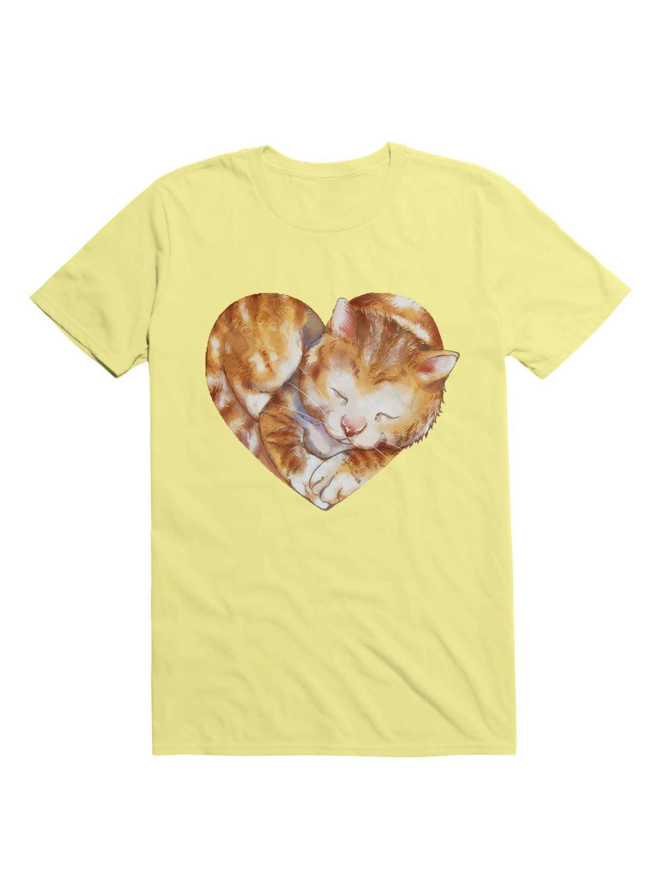 Kawaii Cat In Love T-Shirt, , hi-res