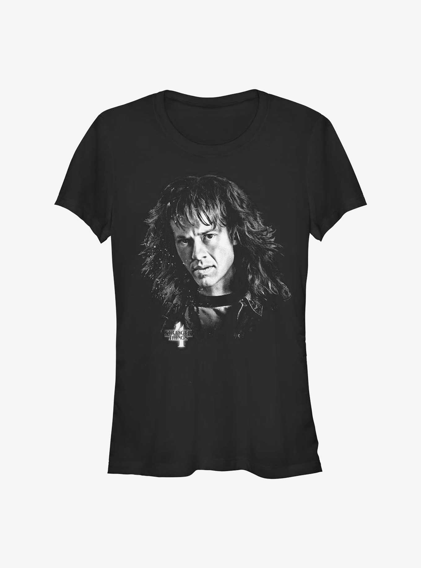 Stranger Things Eddie Munson Portrait Girls T-Shirt, BLACK, hi-res
