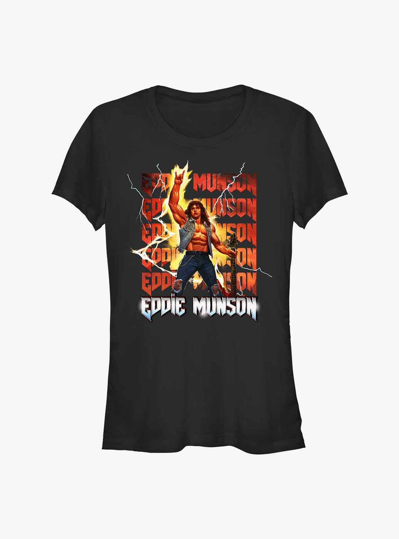 Stranger Things Eddie Munson Thunder Girls T-Shirt, BLACK, hi-res