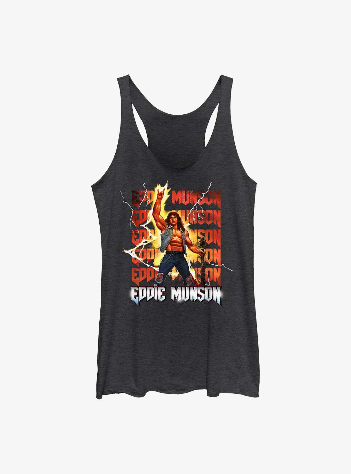 Stranger Things Eddie Munson Thunder Girls Tank Top, BLK HTR, hi-res