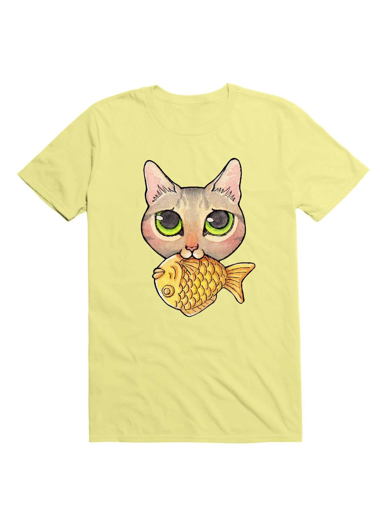 Kawaii Cat Nom-Nom T-Shirt, , hi-res