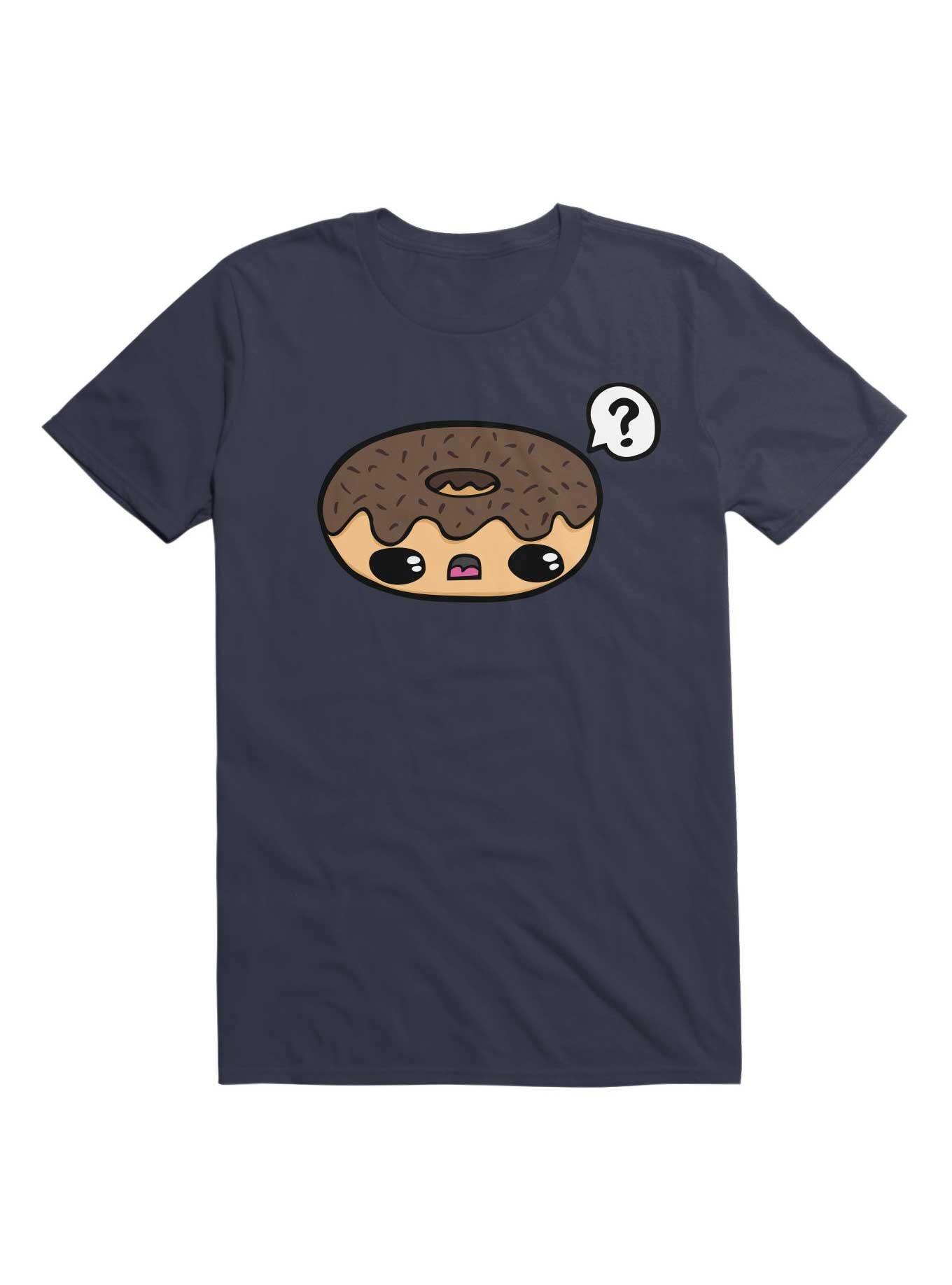 Kawaii Donut Disbelief T-Shirt, NAVY, hi-res