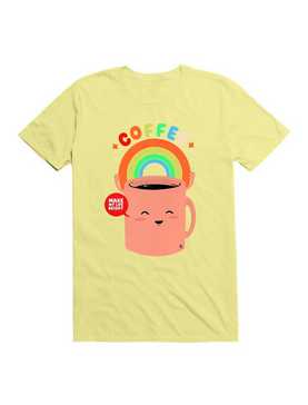 Kawaii Coffee Make My Life Bright T-Shirt, , hi-res