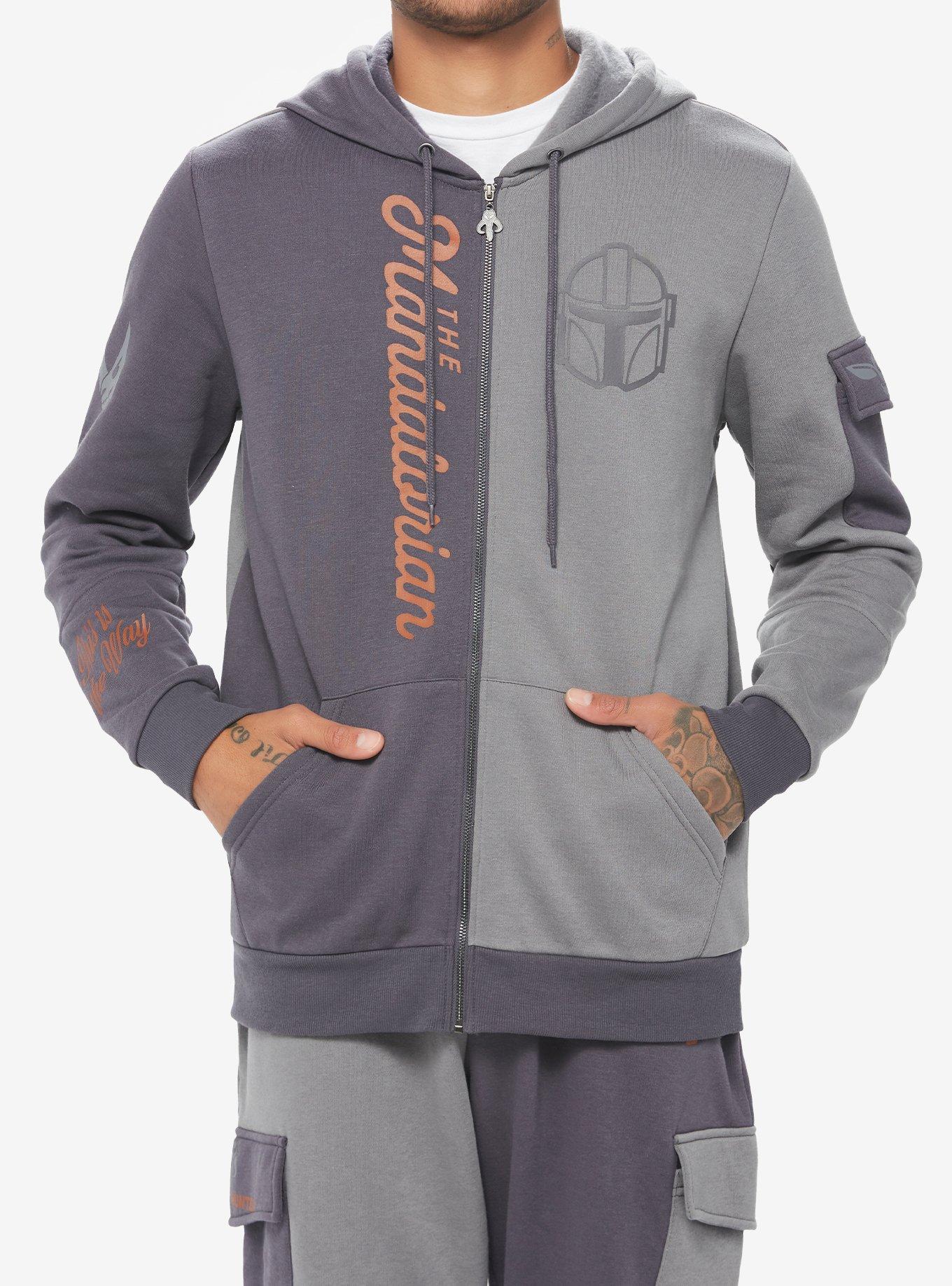 Our Universe Star Wars The Mandalorian Icons Split Hoodie, DARK GREY, hi-res