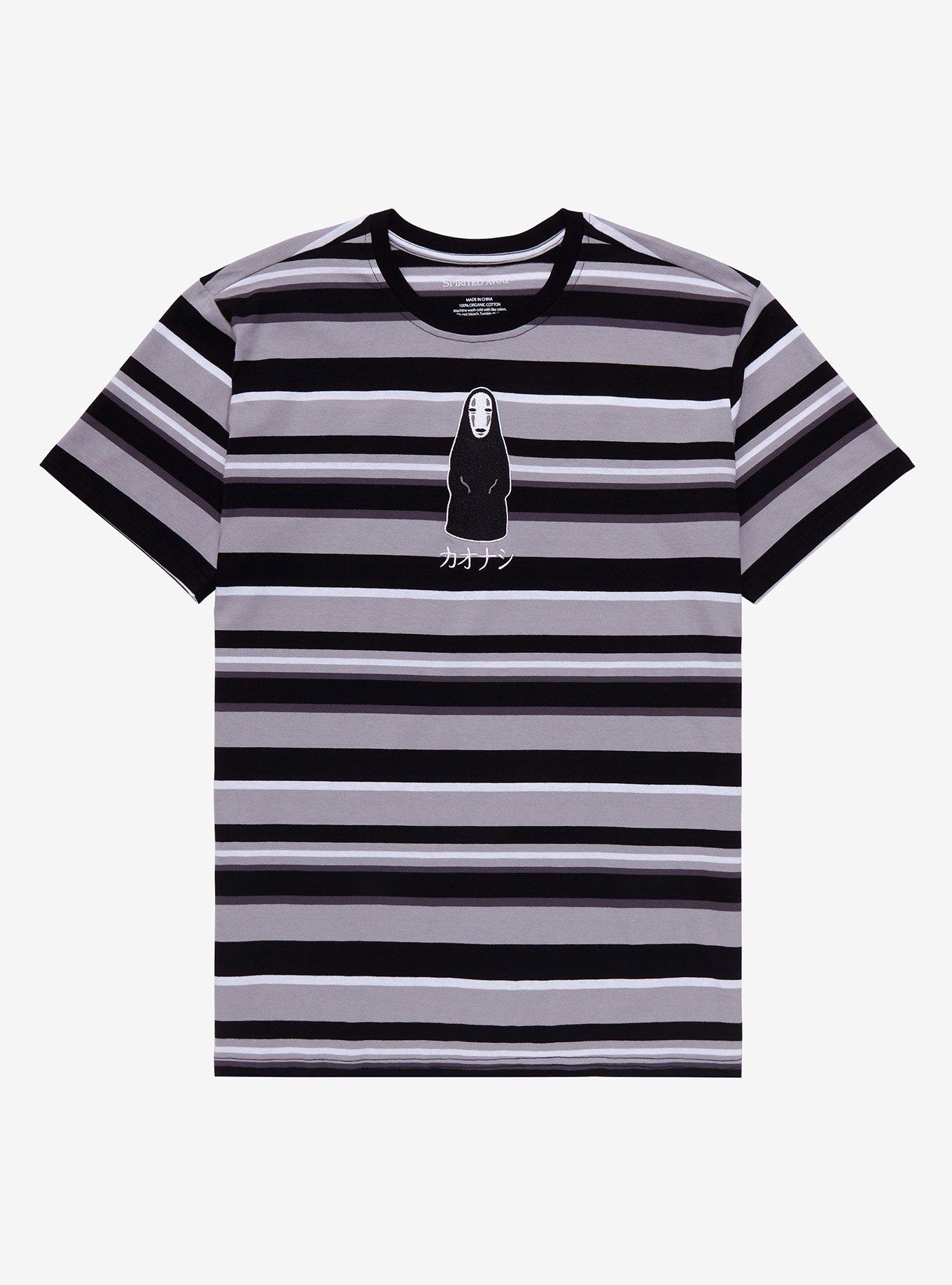 Studio Ghibli Spirited Away No-Face Embroidered Striped T-Shirt - BoxLunch Exclusive, MULTI STRIPE, hi-res