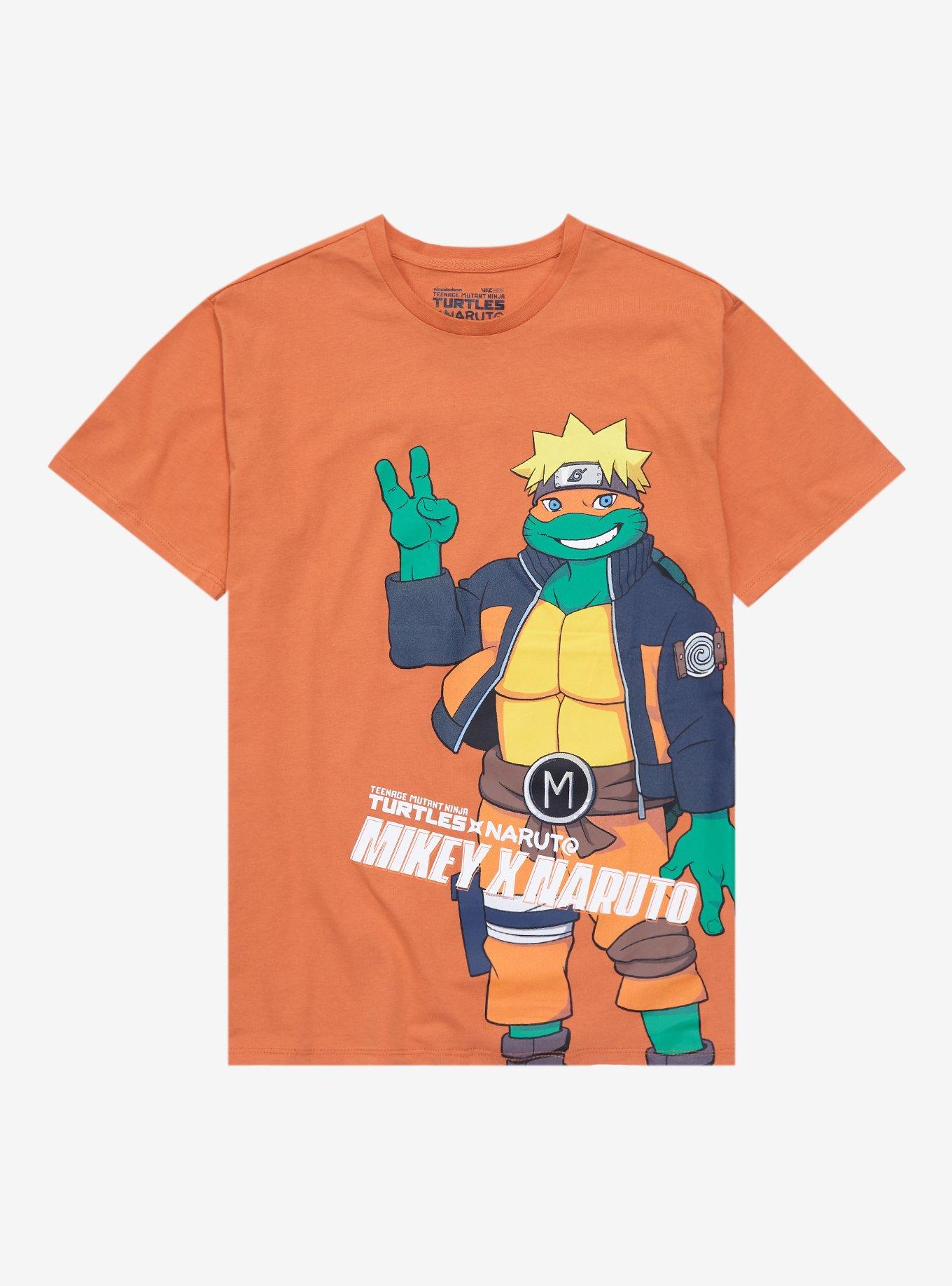 Teenage Mutant Ninja Turtles x Naruto Michelangelo as Naruto T-Shirt - BoxLunch Exclusive, NAVY, hi-res