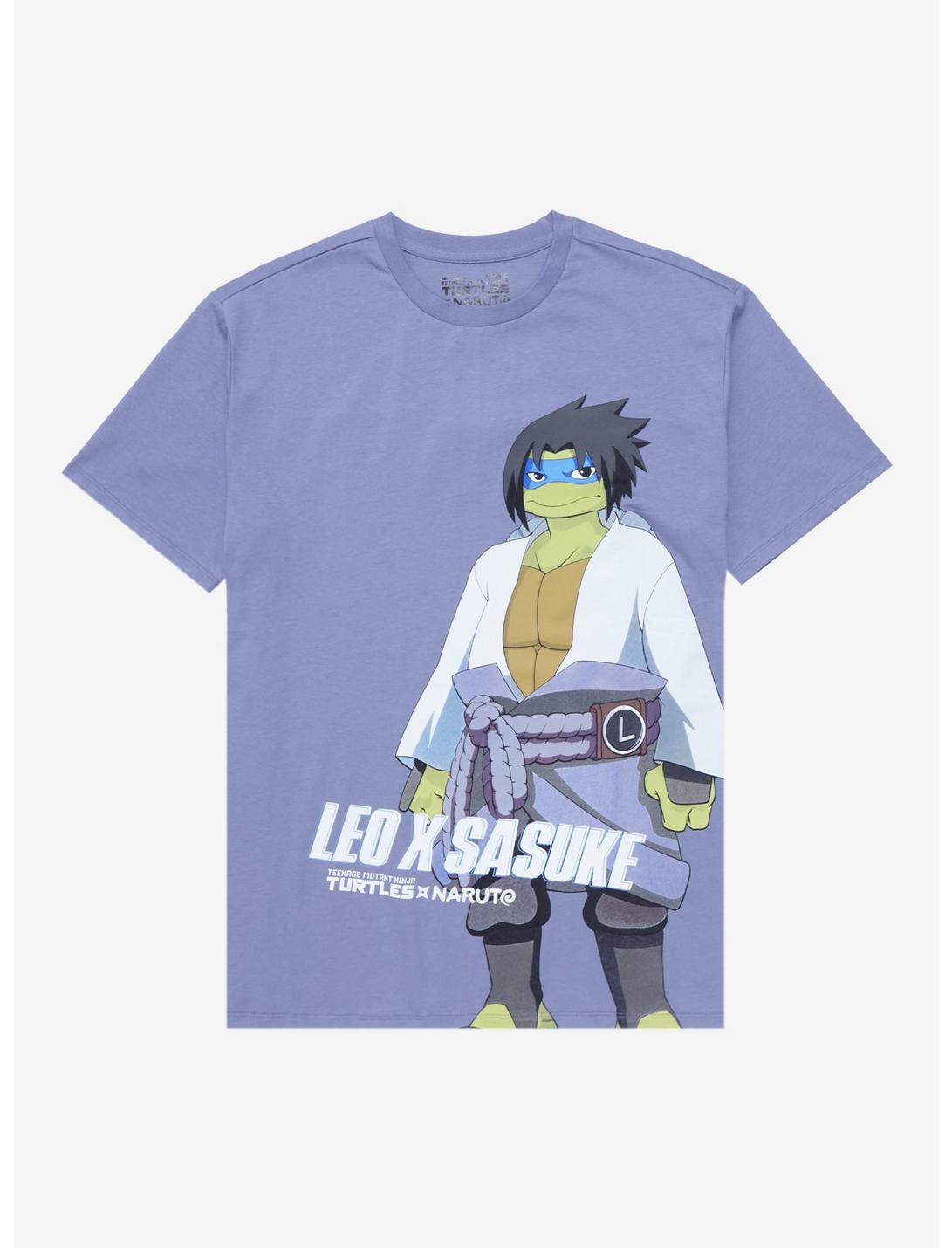 Teenage Mutant Ninja Turtles x Naruto Leonardo as Sasuke T-Shirt - BoxLunch Exclusive, SLATE, hi-res