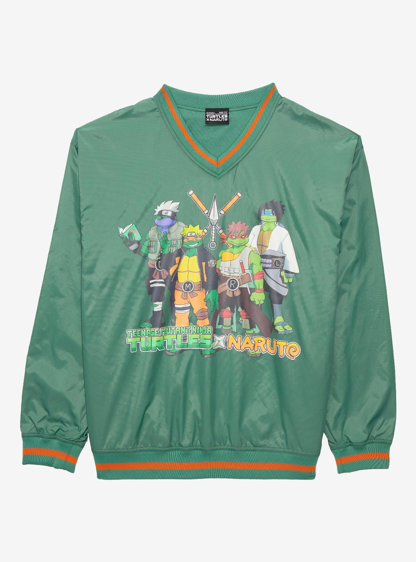 Teenage Mutant Ninja Turtles x Naruto Group Portrait Sweater - BoxLunch Exclusive, GREEN, hi-res