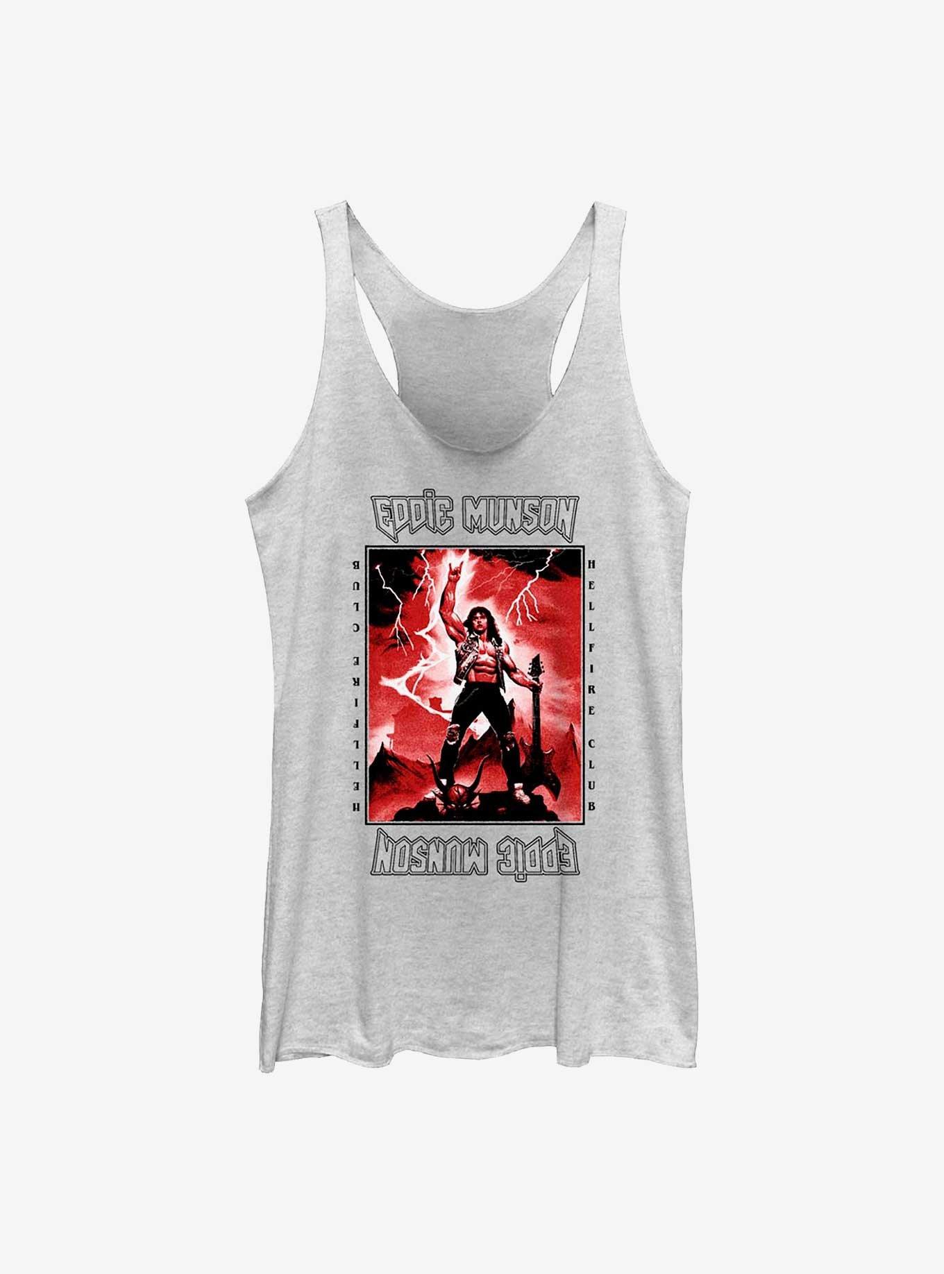 Stranger Things Power Of Eddie Munson Womens Tank Top, WHITE HTR, hi-res