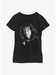 Stranger Things Eddie Munson Portrait Youth Girls T-Shirt, BLACK, hi-res