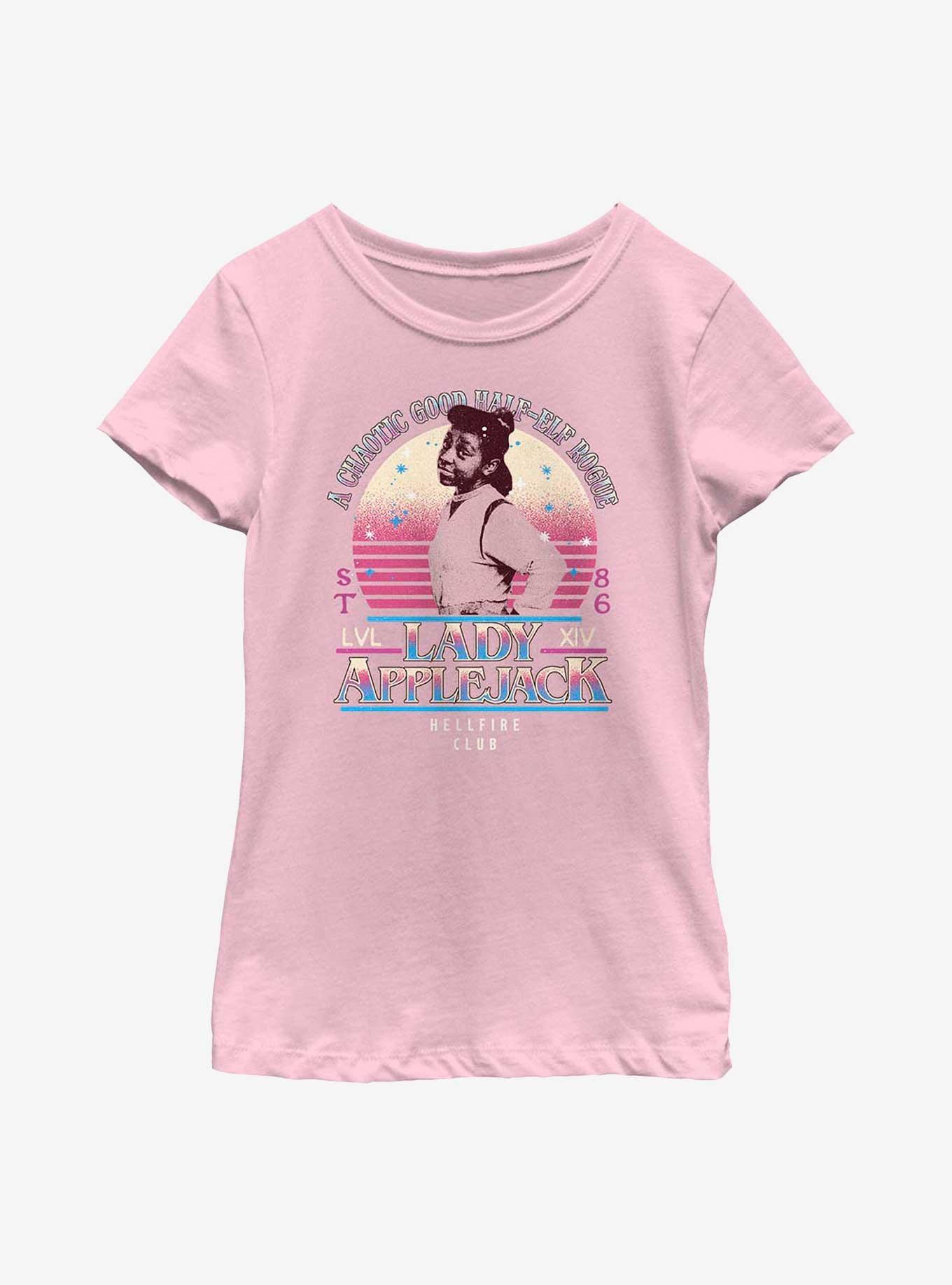 Stranger Things Lady Applejack Hellfire Club Youth Girls T-Shirt, , hi-res