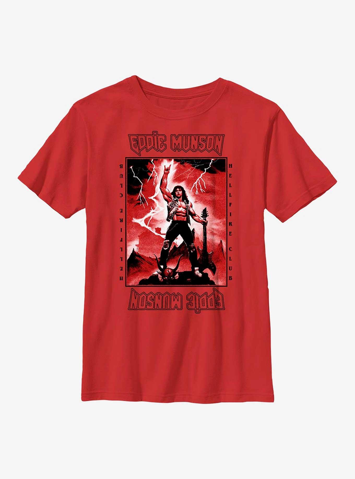 Stranger Things Power Of Eddie Munson Youth TShirt RED BoxLunch