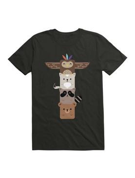 Kawaii Baby Animals Totem Pole T-Shirt, , hi-res