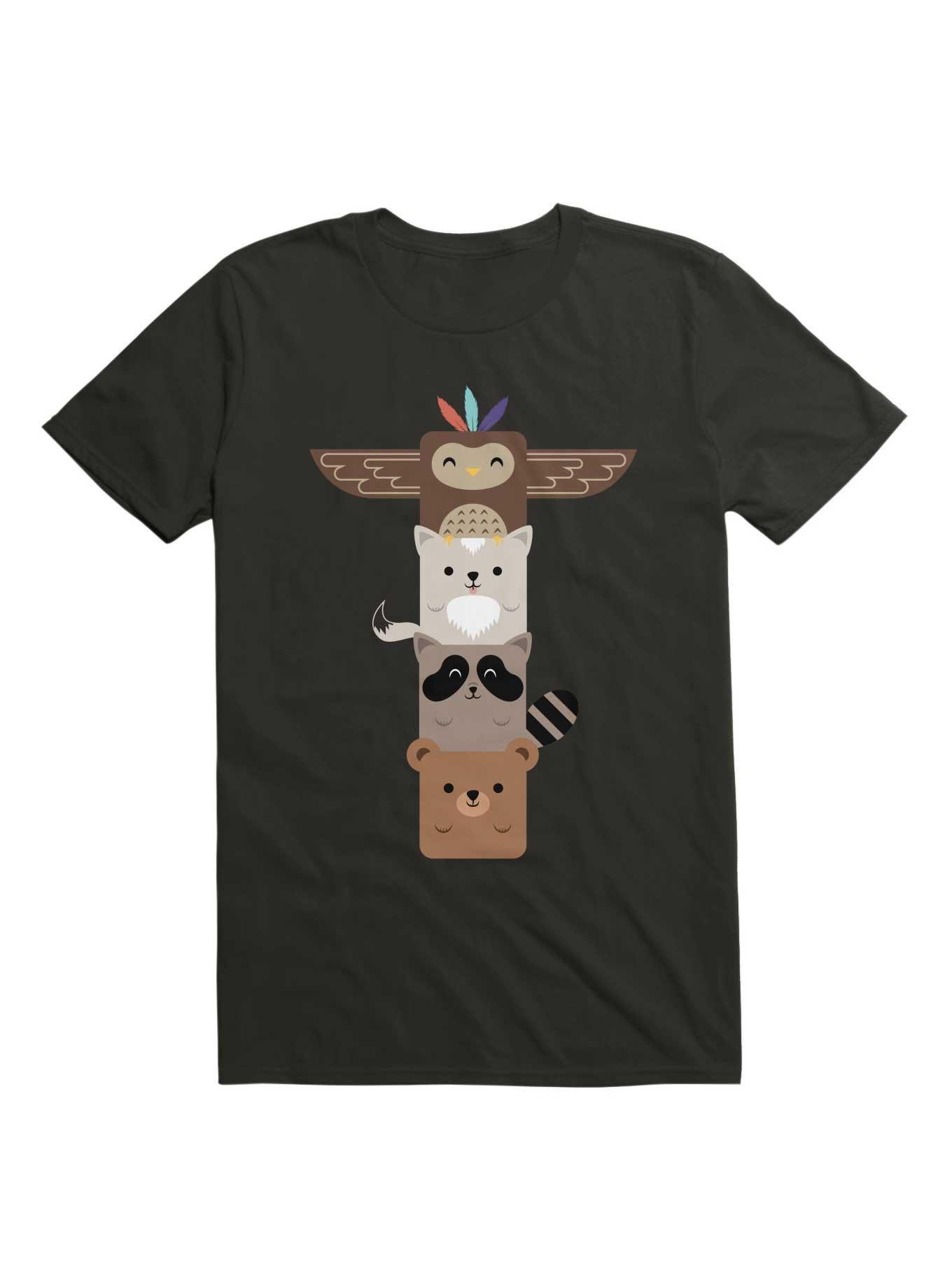 Kawaii Baby Animals Totem Pole T-Shirt, , hi-res