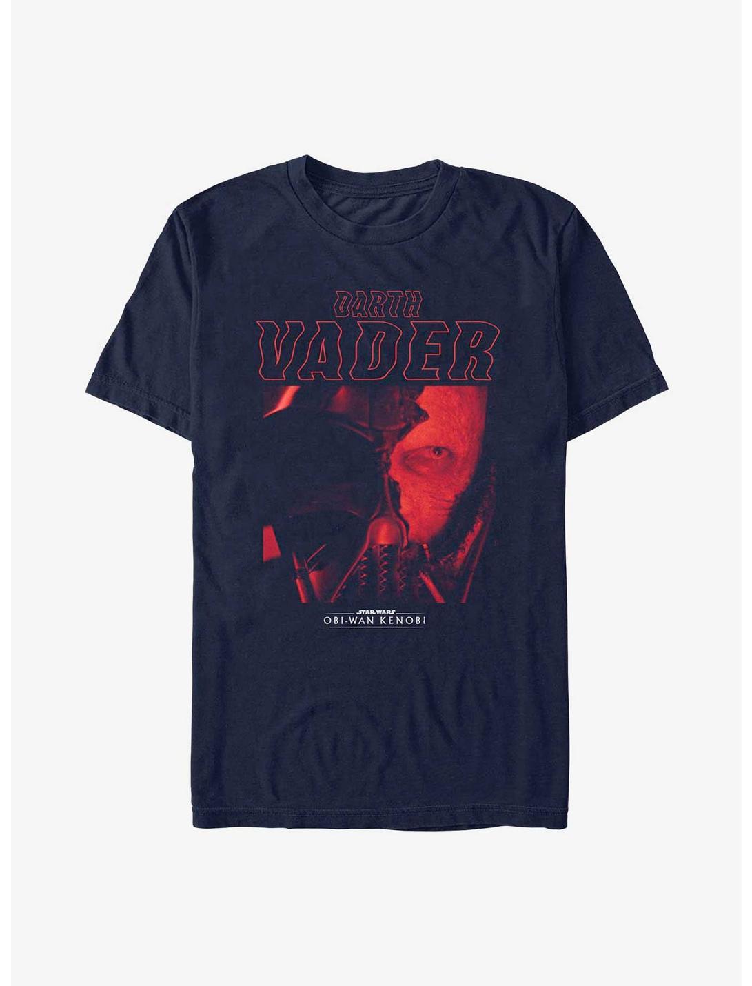 Star Wars Obi-Wan Kenobi Darth Vader Portrait T-Shirt, NAVY, hi-res