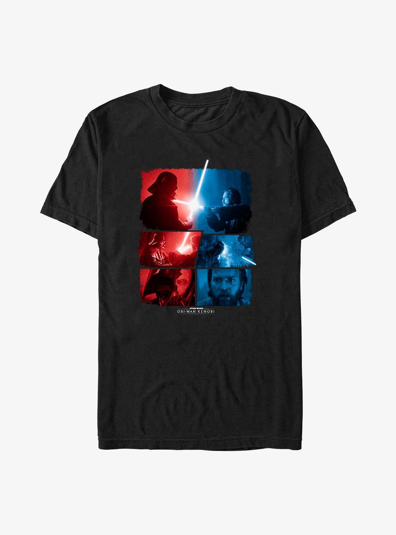 Star Wars Obi-Wan Kenobi & Vader Battle Sequence T-Shirt, BLACK, hi-res