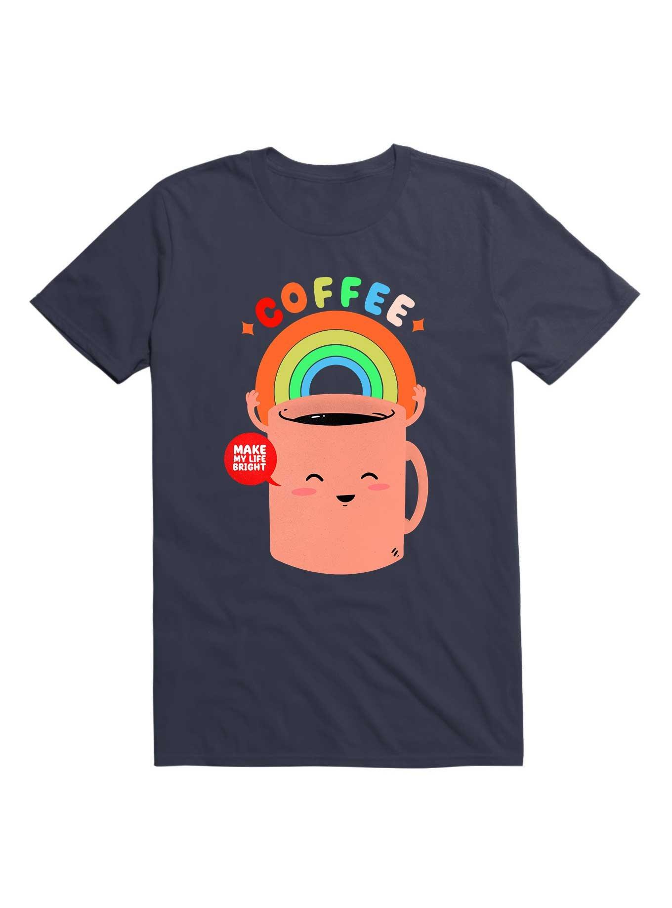 Kawaii Coffee Make My Life Bright T-Shirt, , hi-res
