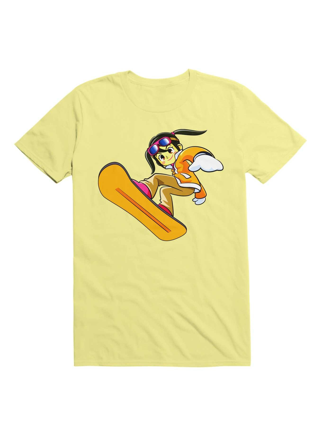Kawaii Snowboarder Girl T-Shirt, , hi-res