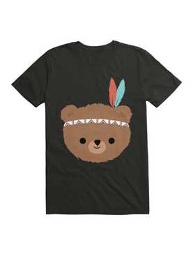Kawaii Native American Bear T-Shirt, , hi-res