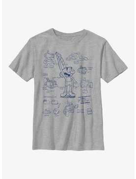 Cuphead: The Delicious Last Course Sketch Sheet Mugman Youth T-Shirt, , hi-res