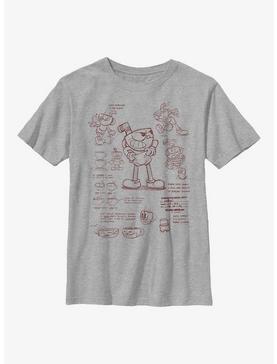 Cuphead: The Delicious Last Course Sketch Sheet Cuphead Youth T-Shirt, , hi-res