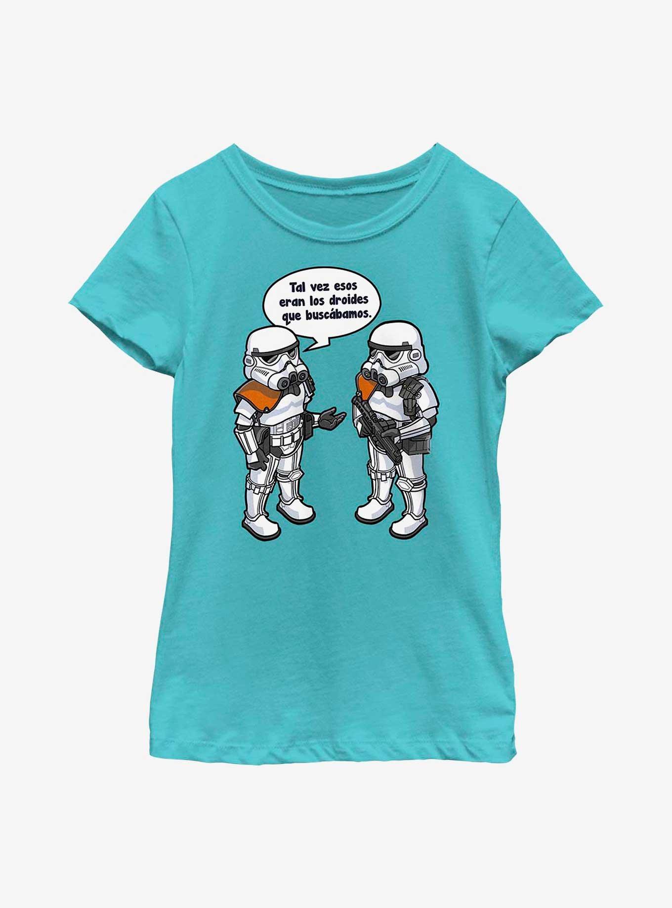 Star Wars Might Be The Droids We Were Looking For Spanish Youth Girls T-Shirt, TAHI BLUE, hi-res