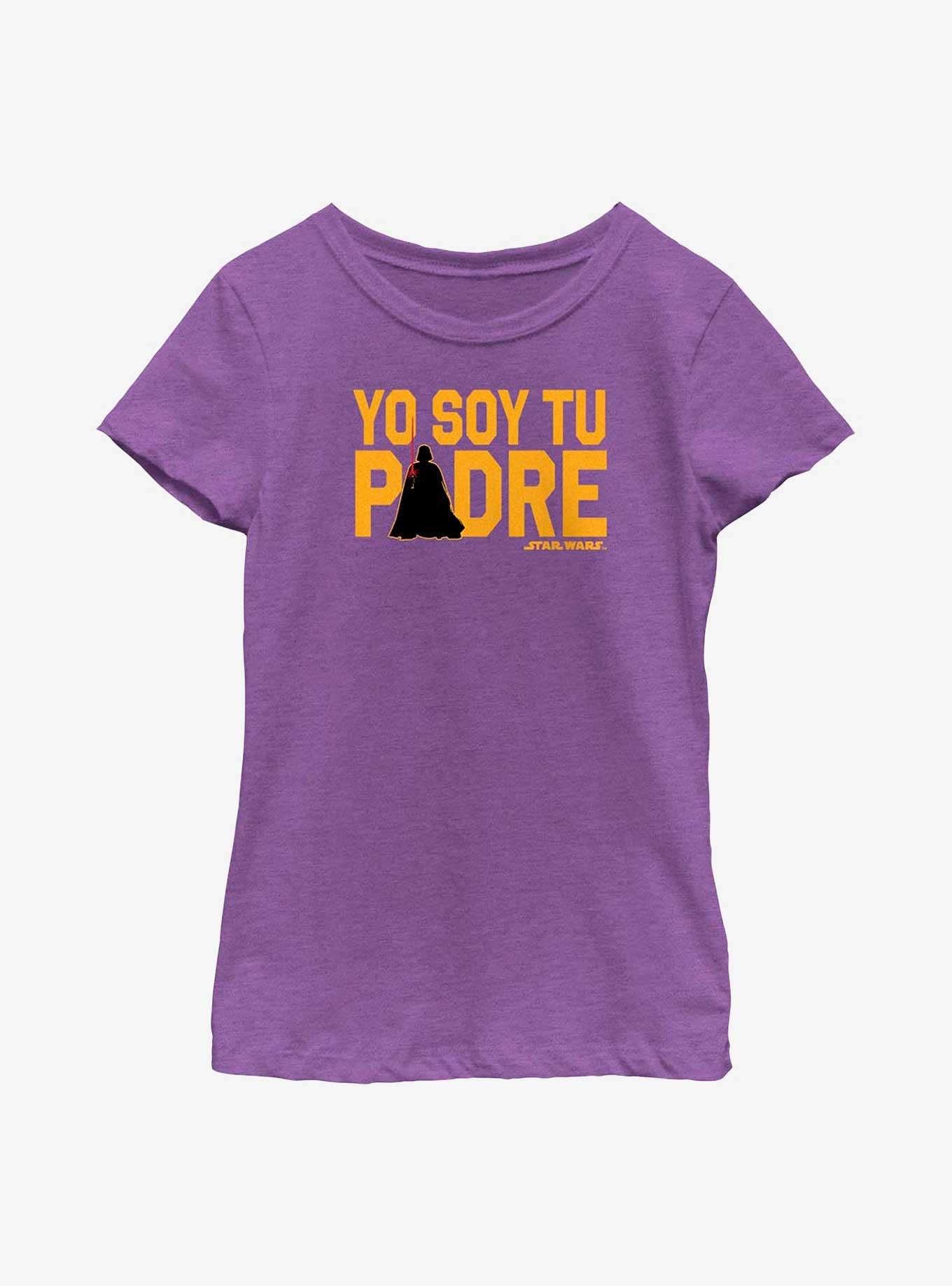 Star Wars Yo Soy Tu Padre Youth Girls T-Shirt, PURPLE BERRY, hi-res view 1