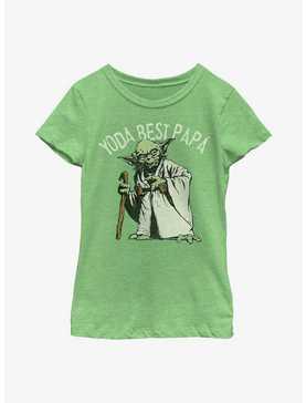 Star Wars Yoda Best Papa Youth Girls T-Shirt, , hi-res