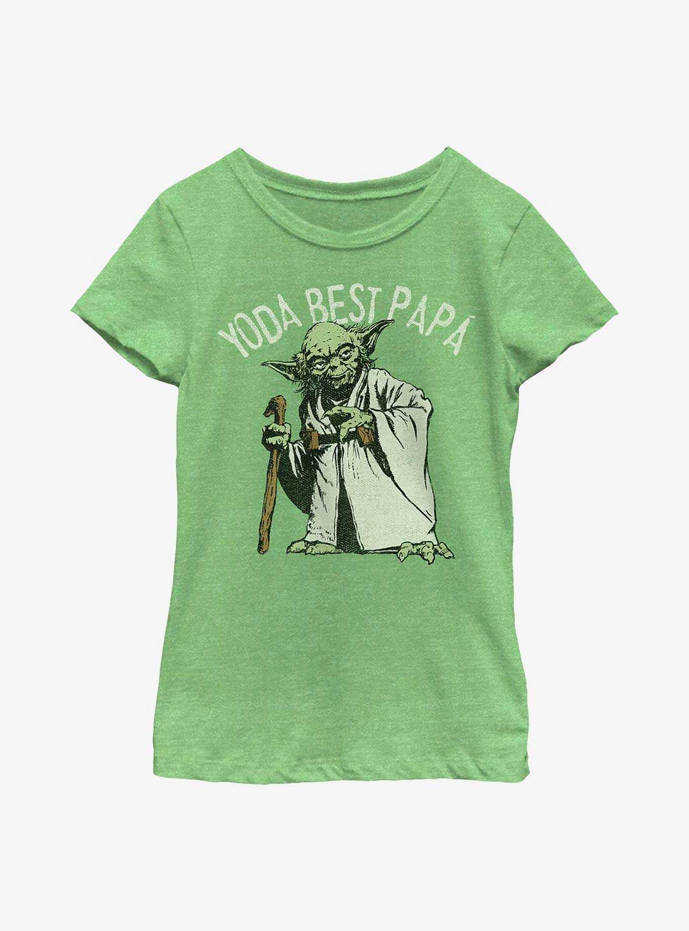 Star Wars Yoda Best Papa Youth Girls T-Shirt, , hi-res
