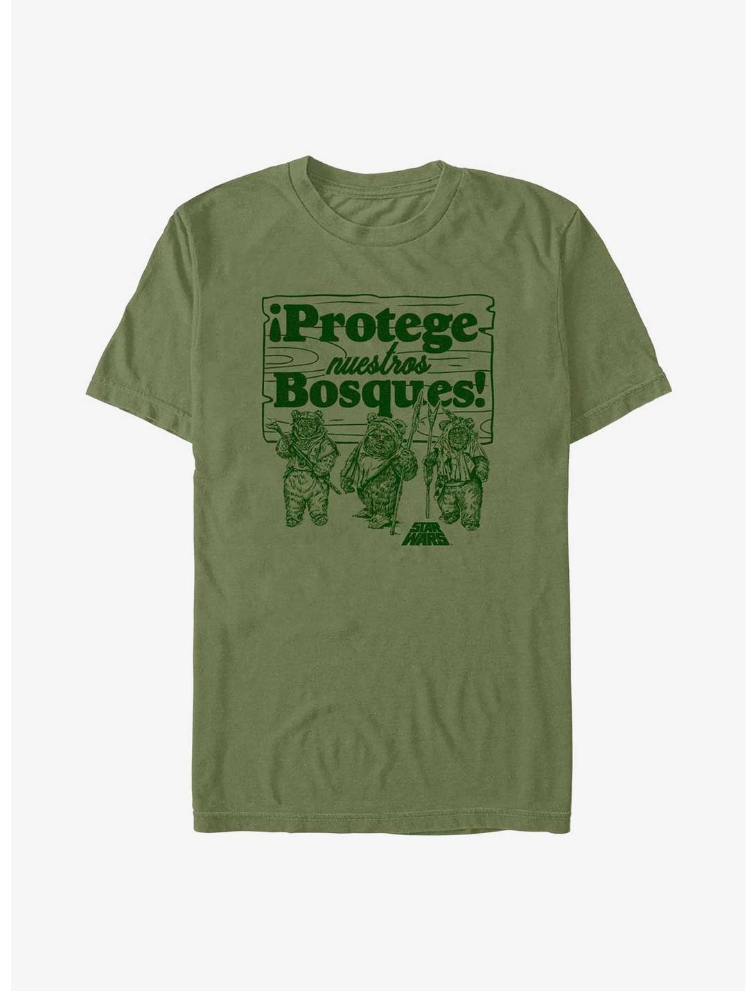 Star Wars Protege Nuestros Bosques Protect Our Forests T-Shirt, MIL GRN, hi-res