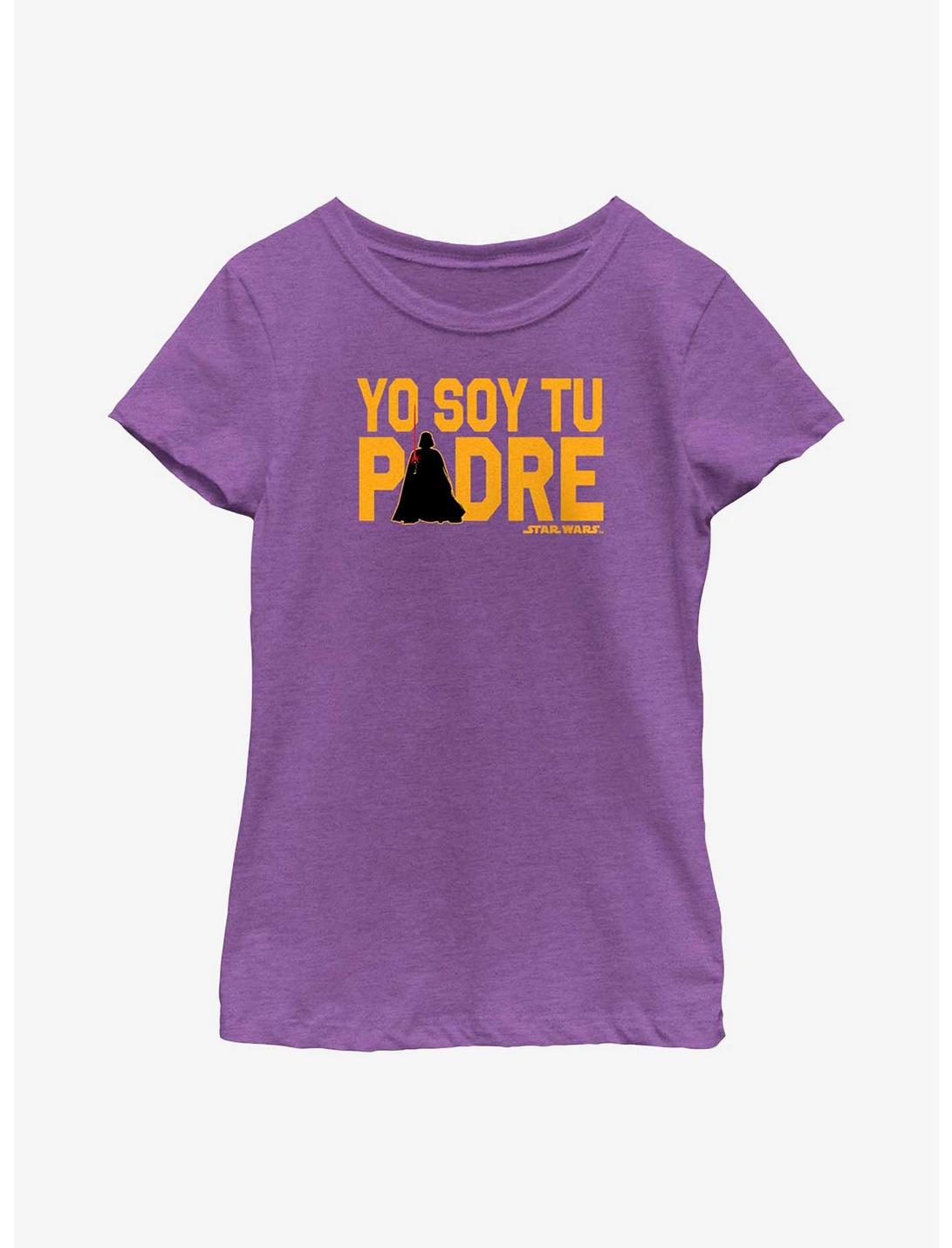 Star Wars Yo Soy Tu Padre Youth Girls T-Shirt, PURPLE BERRY, hi-res