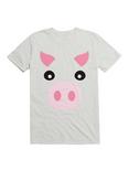 Kawaii Cow Face T-Shirt, WHITE, hi-res