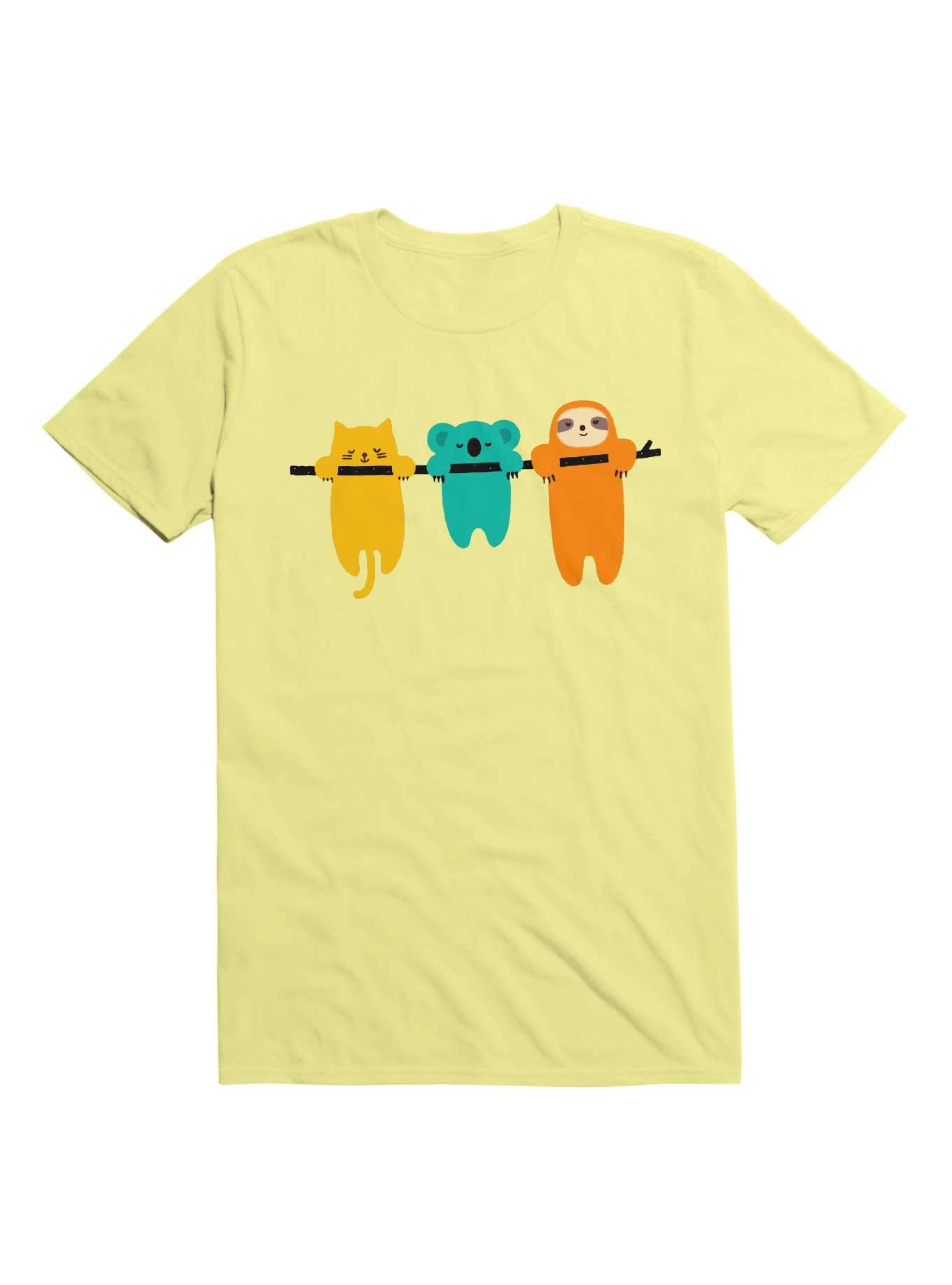 Kawaii Hanging Around T-Shirt, YELLOW, hi-res