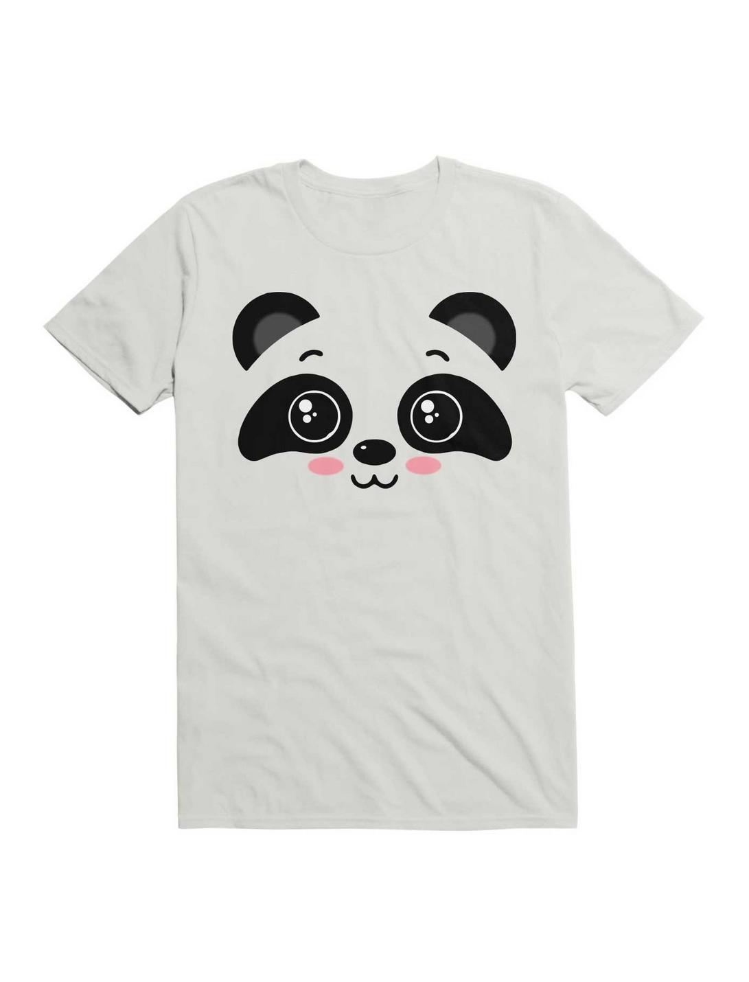 Kawaii Panda Face T-Shirt, WHITE, hi-res