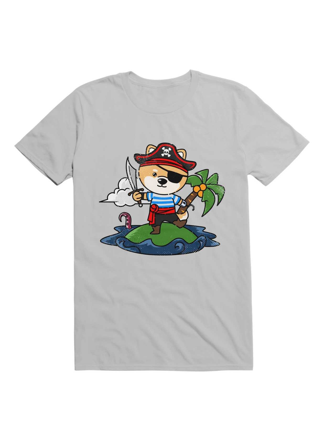 Kawaii Cute Pirate Dog T-Shirt, , hi-res