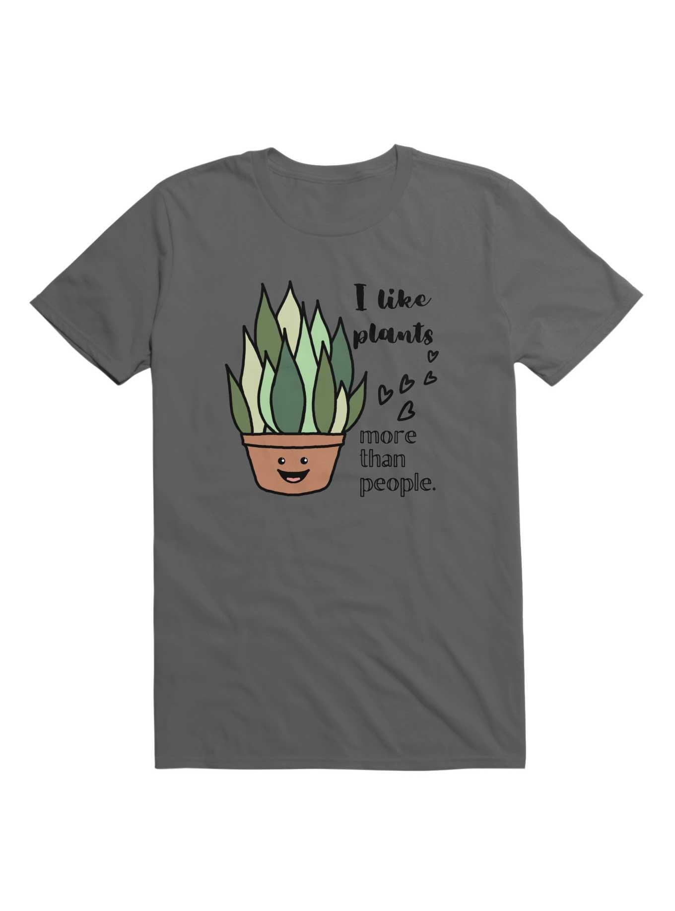 Kawaii I Like Plants More Than People T-Shirt