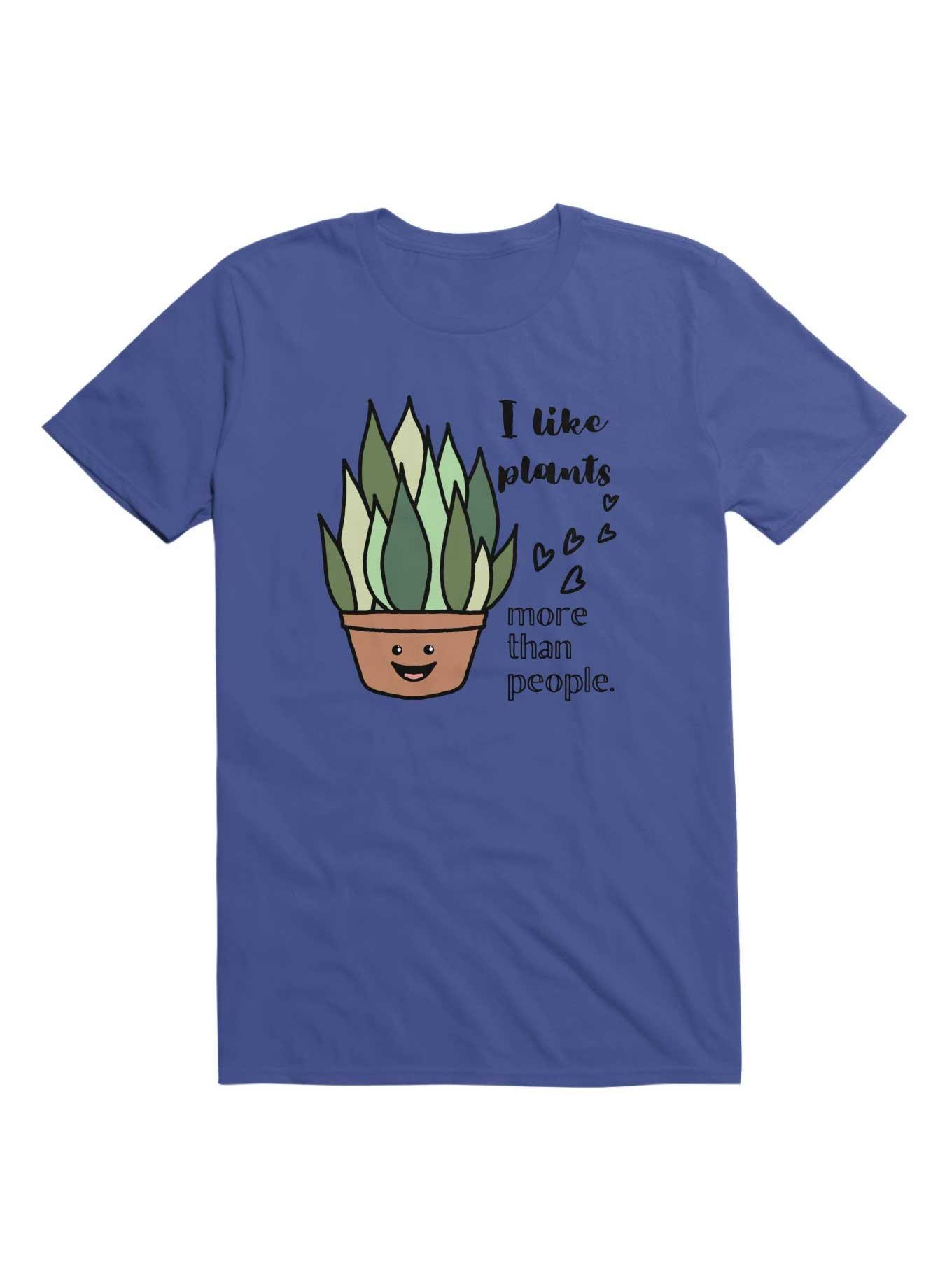 Kawaii I Like Plants More Than People T-Shirt, , hi-res